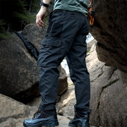 2Pcs  Men's Tactical Pants Outdoor Work Casual Cargo Trousers Waterproof Multi-pocket Wear-Resistant Outdoor Training Trousers