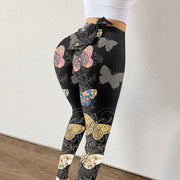 Bowknot Fitness Leggings Pants Women Printing High Waist Stretch Skinny Sexy Breathable Leggings Push Up Лосины Для Фитнеса