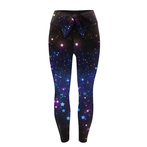 Bowknot Fitness Leggings Pants Women Printing High Waist Stretch Skinny Sexy Breathable Leggings Push Up Лосины Для Фитнеса