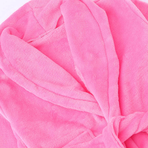 Toddler Kids Robes For Baby Boys Girls Solid Flannel Bathrobes Bath Towel Night-gown Pajamas Sleepwear Children's Clothes 3-12Y