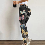 Bowknot Fitness Leggings Pants Women Printing High Waist Stretch Skinny Sexy Breathable Leggings Push Up Лосины Для Фитнеса