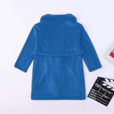Toddler Kids Robes For Baby Boys Girls Solid Flannel Bathrobes Bath Towel Night-gown Pajamas Sleepwear Children's Clothes 3-12Y