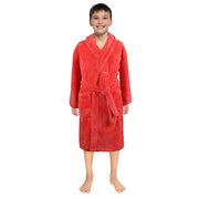 Toddler Kids Robes For Baby Boys Girls Solid Flannel Bathrobes Bath Towel Night-gown Pajamas Sleepwear Children's Clothes 3-12Y