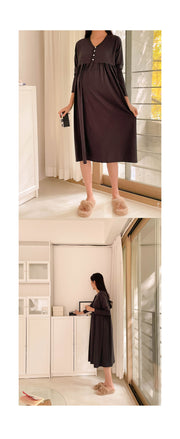 Maternity Clothes Breastfeeding Nightgowns Nursing Sleepwear Hospital Loose Fitting Breast Feeding Pajamas Pregnancy Dress