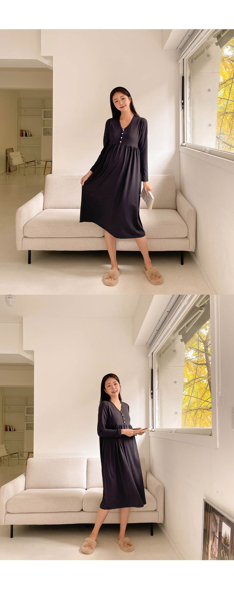 Maternity Clothes Breastfeeding Nightgowns Nursing Sleepwear Hospital Loose Fitting Breast Feeding Pajamas Pregnancy Dress