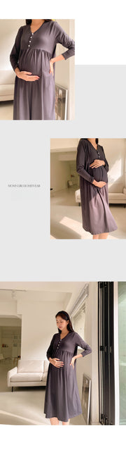 Maternity Clothes Breastfeeding Nightgowns Nursing Sleepwear Hospital Loose Fitting Breast Feeding Pajamas Pregnancy Dress