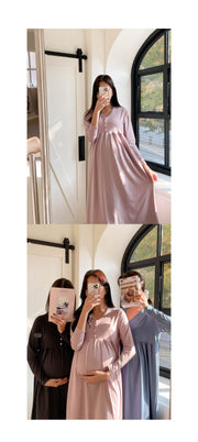 Maternity Clothes Breastfeeding Nightgowns Nursing Sleepwear Hospital Loose Fitting Breast Feeding Pajamas Pregnancy Dress