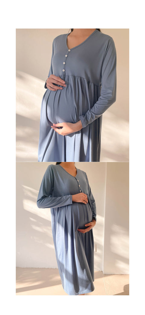 Maternity Clothes Breastfeeding Nightgowns Nursing Sleepwear Hospital Loose Fitting Breast Feeding Pajamas Pregnancy Dress