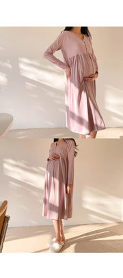 Maternity Clothes Breastfeeding Nightgowns Nursing Sleepwear Hospital Loose Fitting Breast Feeding Pajamas Pregnancy Dress