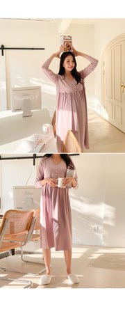 Maternity Clothes Breastfeeding Nightgowns Nursing Sleepwear Hospital Loose Fitting Breast Feeding Pajamas Pregnancy Dress