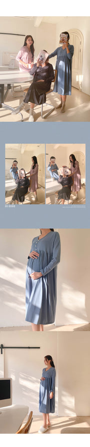 Maternity Clothes Breastfeeding Nightgowns Nursing Sleepwear Hospital Loose Fitting Breast Feeding Pajamas Pregnancy Dress