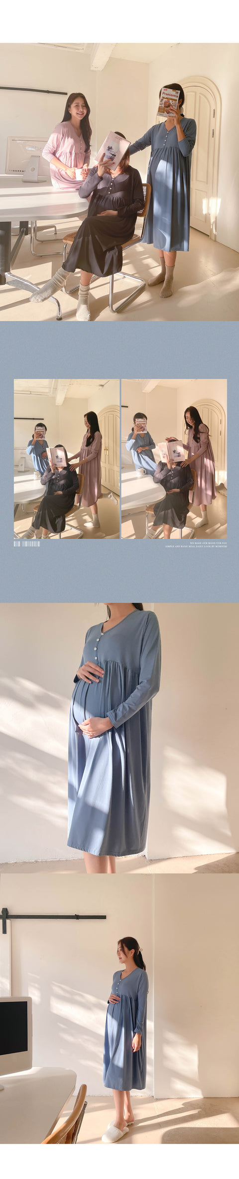 Maternity Clothes Breastfeeding Nightgowns Nursing Sleepwear Hospital Loose Fitting Breast Feeding Pajamas Pregnancy Dress
