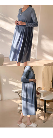 Maternity Clothes Breastfeeding Nightgowns Nursing Sleepwear Hospital Loose Fitting Breast Feeding Pajamas Pregnancy Dress