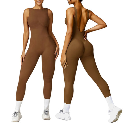 Womens Scrunch Butt Jumpsuits Lady Soft Daily Wear Jumpsuits Women's Clothing Long Sleeve Bodycon Streetwear Jumpsuit Overall