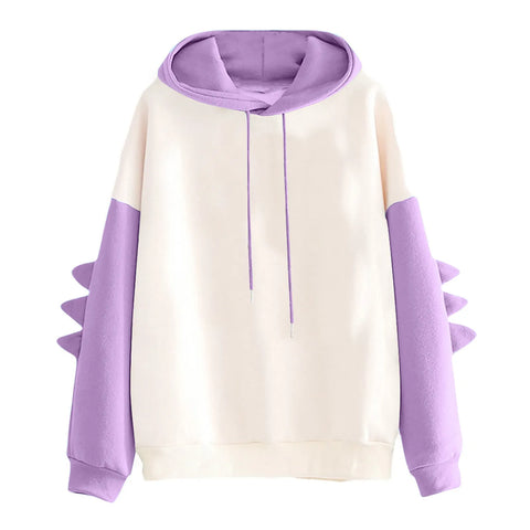 Dinosaur Oversized Cartoon Hoodie Women Fashion Sweatshirt Casual Korean Style Thicken Sweatshirt Winter Harajuku Y2k Hooded