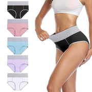 Panties For Women Plus Size Briefs Women'S Underwear High Waist Cotton Soft Full Cover Underpants Pack Of 5 трусы женские