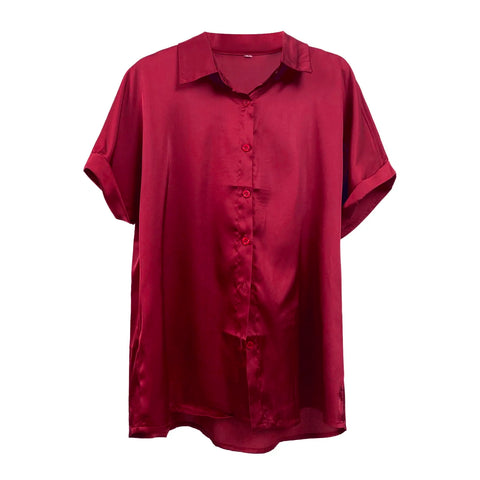 Blouses For Women Business Casual Women'S Short Sleeve T Shirts Fashion V Neck Oversized Loose Tops Blusa Elegante Feminina