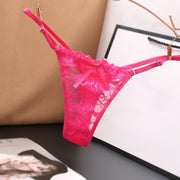 2025 New 7Pcs Sexy Women G-String Lace T-Back Thong Lingerie Solid Color Underwear T Pants Low Waist Panties Tanga Underpants