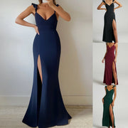 Evening Gowns For Women Formal Womens Sleeveless Ruched Ruffle Formal Evening Dressslim Dresses Vestidos De Fiesta