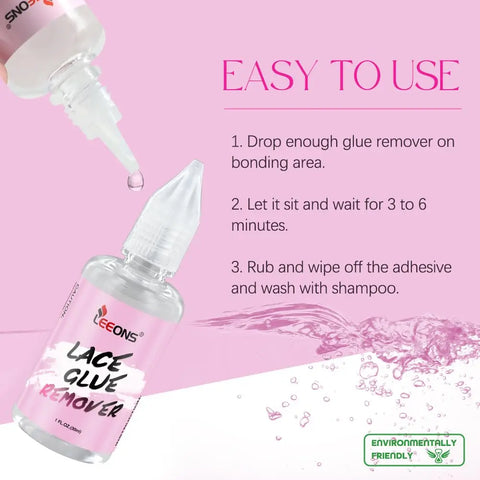 Lace Wig Glue and Remover Set Waterproof Wigs Liquid Glue Invisible Glue for Wigs Long Lasting Bold Hold Wig Adhesive Glue