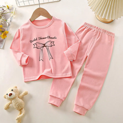 Children's Underwear Set Cotton Autumn Pajamas Girls' Sleepwear Home Wear Children's Kids Loungewear Sets Full Sleeve Pijamas