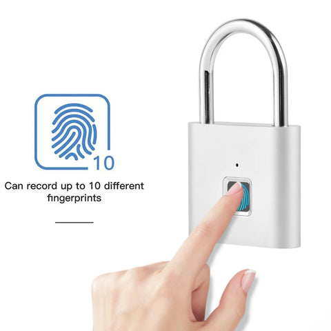 Smart Fingerprint Lock Biometric Fingerprint Door Lock Keyless Security Protection Padlock for Baggage Case