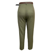 Elegant Women'S Solid Color Pants Loose Fit Cropped Trousers High Waist Casual Suit Pants Fashionable Stright Long Wide Leg Pant