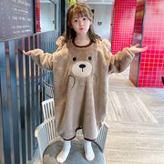 Kids Pajamas Children Sleepwear Onesies Pajamas Set Boys Girls Autumn Winter Fleece Long Sleeve Cartoon Pyjama Flannel Nightwear