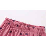 Kids Girls Autumn Winter Homewear Animal Cartoon Printed Long Sleeve Crew Neck Loose Tops And Trousers 2PC Pajamas Gift Set