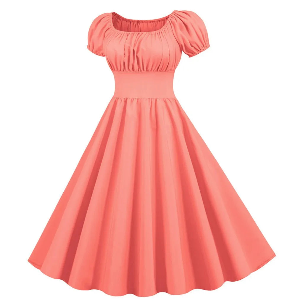 Square Neck Puff Sleeve Swing Dress – view 9 of 11