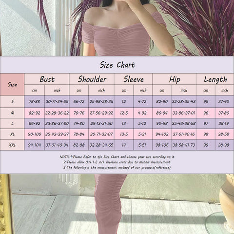 Elegant Pleated Bodycon Formal Dress Women's Off Shoulder Solid Color Gathered Slim Sexy Dress Women Girls Slim Birthday Dresses