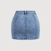 Kids Girls Vintage Denim Skirts Teenage Girls Flip Front Pocket Trendy Denim Skirt Children's Summer Fashion Clothes Mini Skirts