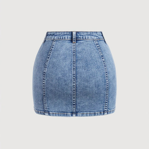 Kids Girls Vintage Denim Skirts Teenage Girls Flip Front Pocket Trendy Denim Skirt Children's Summer Fashion Clothes Mini Skirts
