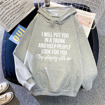 Unisex Loose Hoodies Letter Print Long-Sleeved Plus Size Sweatshirts Women Blouse Pullover Clothing Clearance Woman Clothing