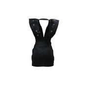 Women V-neck Petal Sleeveless Mini Dress Diamonds Ruched Bodycon Dresses Sexy Night Party Vestidos Fashion Evening