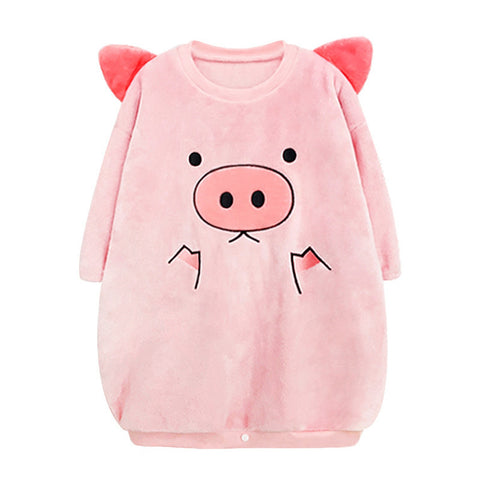 Kids Pajamas Children Sleepwear Onesies Pajamas Set Boys Girls Autumn Winter Fleece Long Sleeve Cartoon Pyjama Flannel Nightwear