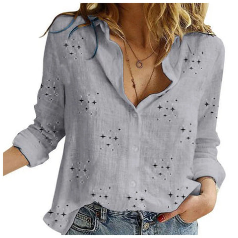 White Women Shirts Lantern Sleeve Loose Turn-Down Collar Simple Solid Blouses Design Chic Korean Style Fashion Ol Blouse Top