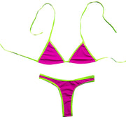 Sexy Micro Bikini Swimsuit 2024 Women Contrasting Colors Swimwear Thong Bikini Sets Brazilian Bathing Suit Beach Wear Biquini
