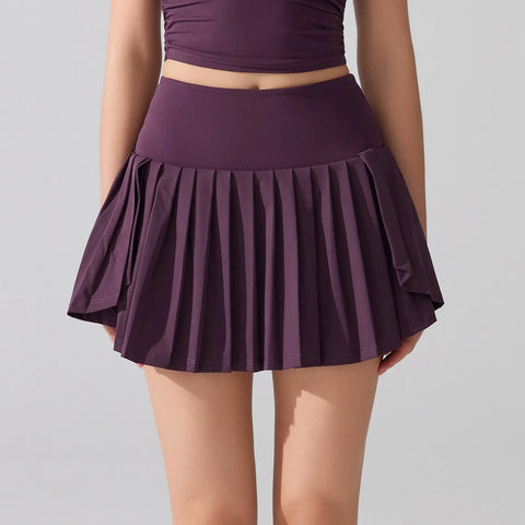 Office Skirts For Women Elegant Tennis Skirt Pleated Skirts For Women With Pockets High Waisted Athletic Jupe Longues Femme