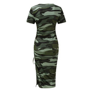 Dresses For Formal Occasions Women'S Hole Dress Spaghetti Drawstring Ruched Cocktail Evening Party Night Club Dresses Elbise