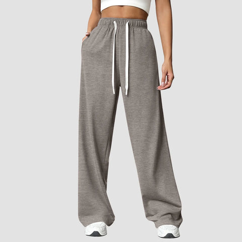 Women’S Fleece Lined Wide Leg Sweatpants High Waisted Drawstring Baggy Baggy Cargo Pants Fall Casual Joggers Tracksuit Pants