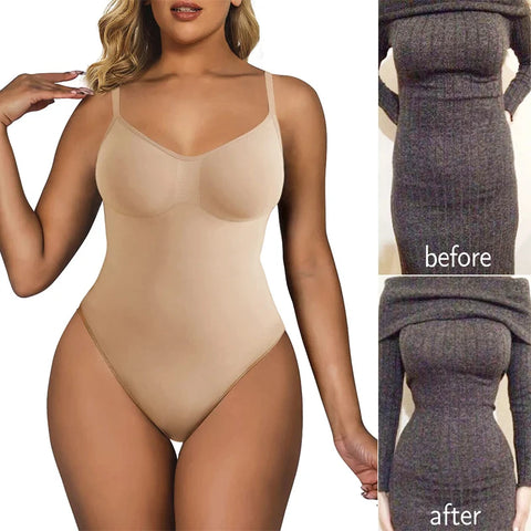 Sculpting Bodysuit Shapewear Seamless Waist Trainer Body Shaper Women Tummy Control Butt Lifter Corset Push Up Cami Lingeries