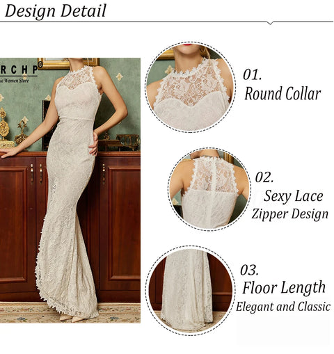 Elegant Lace women evening dresses 2025 For Women Wedding Dresses Custom Sexy Front Slit Backless Puff Sleeve Bridal Dress