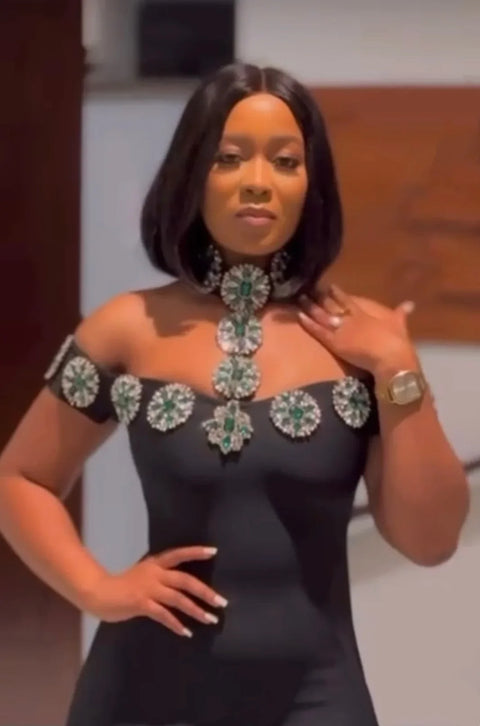 Women Slash Neck Short Sleeve Diamond Halter Bodycon Long Maxi Dress 2025 Birthday Evening Street Sexy Party Dresses