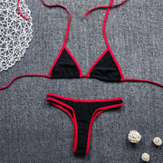 Sexy Micro Bikini Swimsuit 2024 Women Contrasting Colors Swimwear Thong Bikini Sets Brazilian Bathing Suit Beach Wear Biquini
