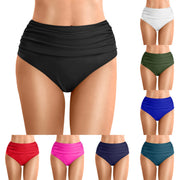 Womens Swimsuits High Waist Bikini Bottoms Beach Shorts Ruched Bottom High Cut Swim Bottom Swimsuit Ladies Yoga Bathing Suits