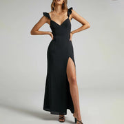 Evening Gowns For Women Formal Womens Sleeveless Ruched Ruffle Formal Evening Dressslim Dresses Vestidos De Fiesta