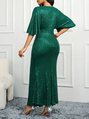 Cocktail Dresses Sparkly dress Pleated Tint Sequin Fishtail Dress Evening Gown Ball Dress Party Dress Bridesmaid Dress
