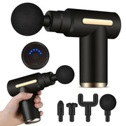 Mini Fascia Massage Gun Electric Massager Body Relaxation Belt 4 Replaceable Heads Fitness Equipment Fascia Gun