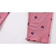 Kids Girls Autumn Winter Homewear Animal Cartoon Printed Long Sleeve Crew Neck Loose Tops And Trousers 2PC Pajamas Gift Set